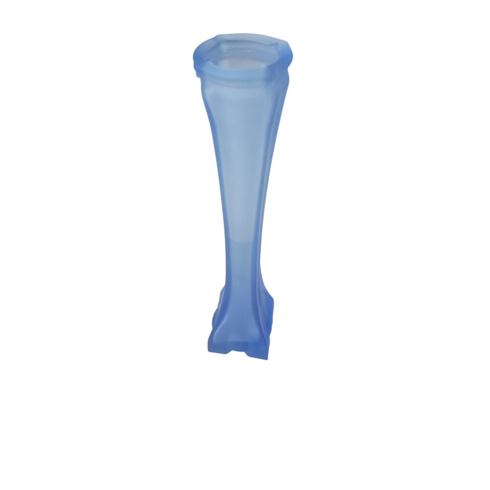 Vintage Satin periwinkle blue glass bud vase